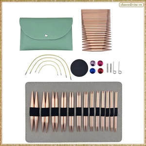 Bộ 13 đôi kim đan tròn có thể hoán đổi cho nhau, Kim đan tròn, Kim đan, 3mm-10mm