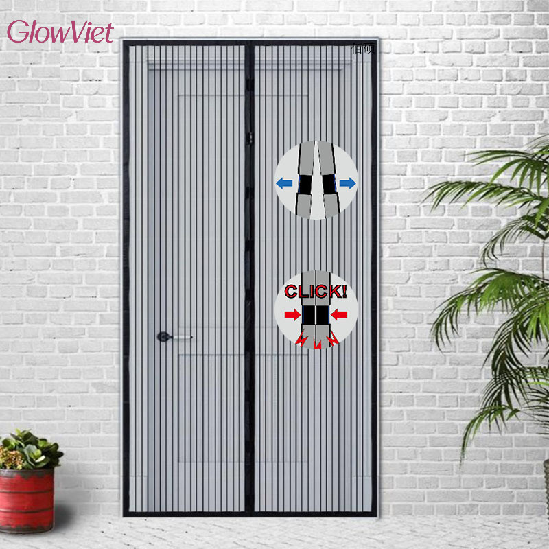 Rèm chống muỗi,thiết kế nam châm hít, thoáng khí dễ lắp đặt, bảo vệ cả gia đình ngủ yên