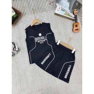 Quần áo sát nách cho bé trai 14-52kg.Bộ đồ ba lỗ bé trai mẫu BỘ CITY. Đồ bộ bé trai mặc hè. H8