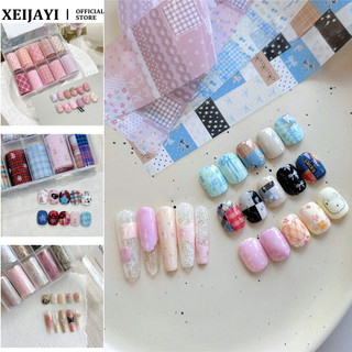 XEIJAYI Bộ giấy chuyển nghệ thuật 10PCS/1 hộp, giấy decal bầu trời sao, trang trí móng tay, dụng cụ cho tiệm