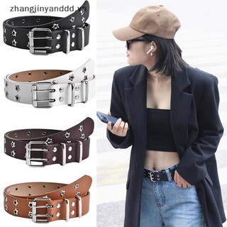 # yanddd # Thời Trang Nam Nữ Phong Cách Punk Dây Xích Thắt Lưng Có Thể Điều Chỉnh Ngôi Sao Rỗng Đôi Khóa Khóa Kim Loại Da Quần Jean Dây Thắt Lưng.