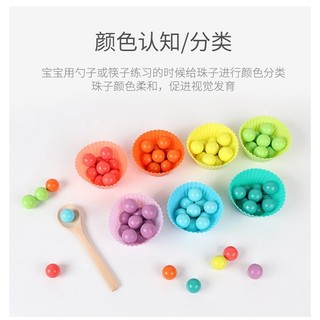 Đồ chơi câu cá nam châm kèm gắp hạt bi gỗ 13in1, kèm bảng số đếm cho bé vừa chơi vừa học