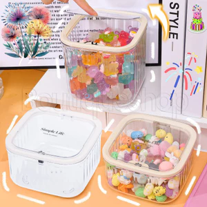 Hộp đựng đồ để bàn có nắp - Hộp đựng đồ lặt vặt - Hộp đựng phụ kiện tóc - Thùng đựng đồ chơi văn phòng phẩm - Chống bụi, Chống ẩm, Dung tích lớn