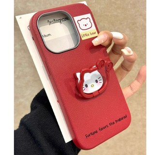 Ốp Điện Thoại Mèo Kitty Năm Mới Cho Honor 400 Pro Lite 400 Smart X9C X8C X7D X6C 5G 4G Gấu Vỏ Điện Thoại Da PU Mềm Có Giá Đỡ Hello Kitty