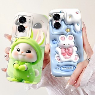 Ốp Chống Sốc Cho Honor 90 Lite 5G Cover 2023 Thỏ Đáng Yêu Nơ Silicon Mềm TPU Vỏ Cho Honor 90Lite CRT-NX1 Ốp Lưng