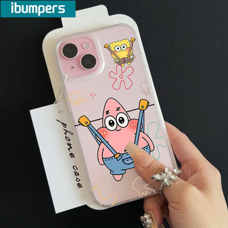 ibumpers Ốp Lưng IPhone Dễ Thương Spongebob Patrick Họa Tiết Cặp Đôi Ốp Điện Thoại Trong Suốt Nhám Mờ TPU Mỏng Chống Sốc Chống Bẩn Cho IPhone 16 15 14 12 13 11 Pro Max IP 7 8 Plus X XS XR