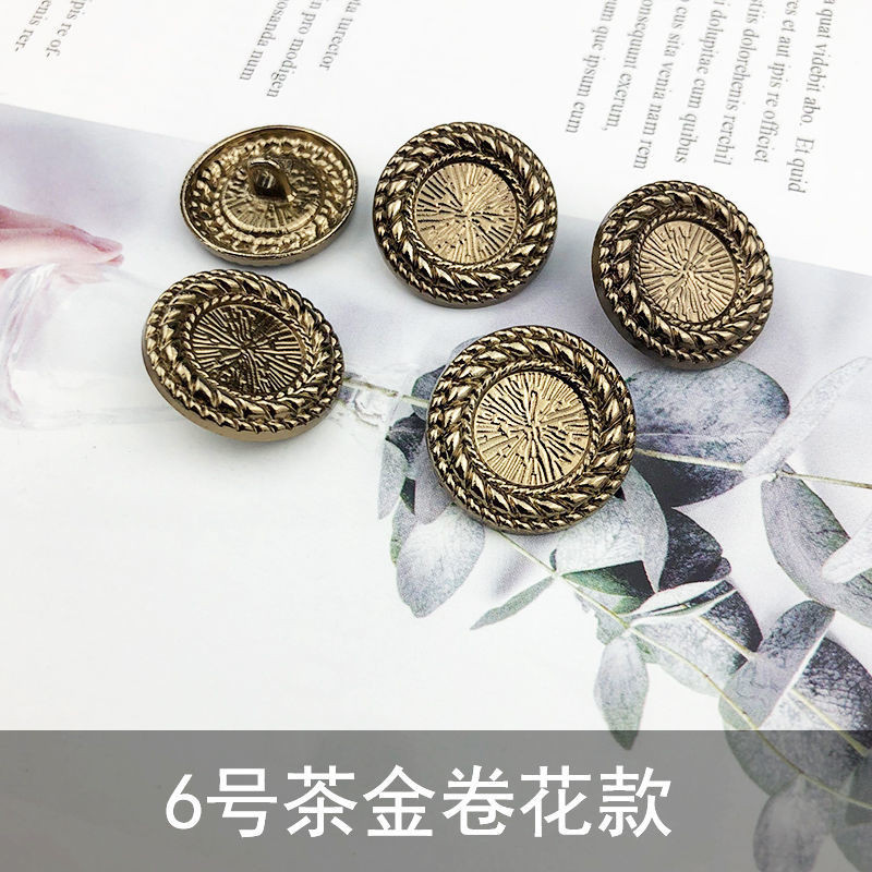 Nút kim loại hình tròn tất cả các kết hợp cài nút áo khoác len phù hợp với cổ điển nút trang trí cao cấp