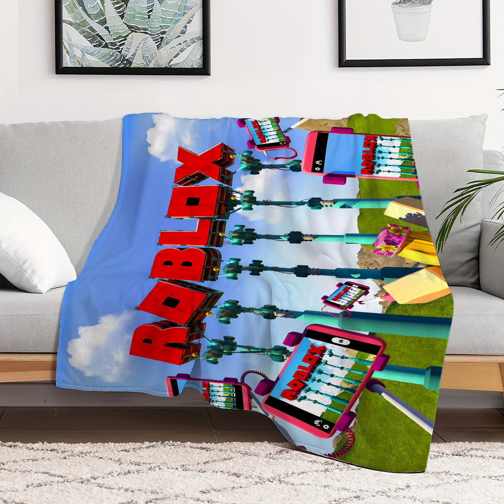 Chăn Flannel Roblox Một Mặt In Flannel Chăn Điều Hòa Không Khí Chăn
