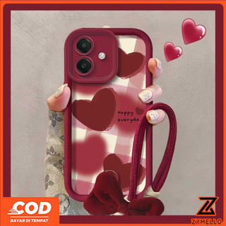 Ốp Lưng Cho OPPO A6X A6 A6 PRO A5i A5X A5 5G A3X A3 PRO A5 PRO A80 A60 A79 A38 A18 A17 A57 2022 4G A78 A58 A7 A5S A12 A95 Vỏ Điện Thoại TPU Chống Sốc Dây Nơ Burgundy