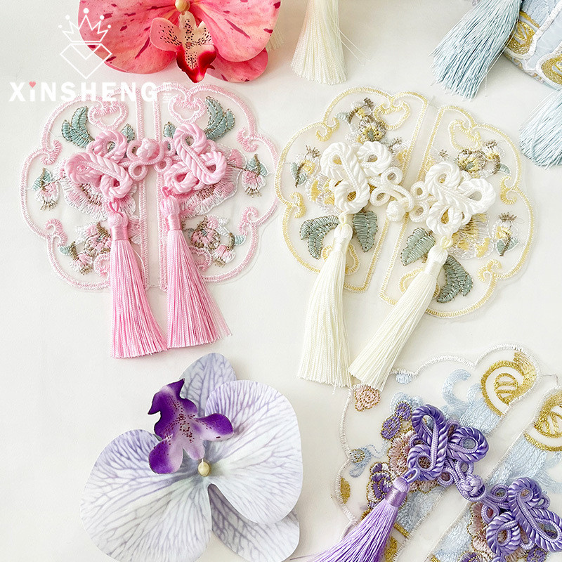 Xinyunjin Thêu Vải Dán Hoa Phong Cách Trung Quốc Cổ Phụ Kiện Handmade diy Hoa Quà Tặng Vật Liệu Đóng Gói Hơn nữa