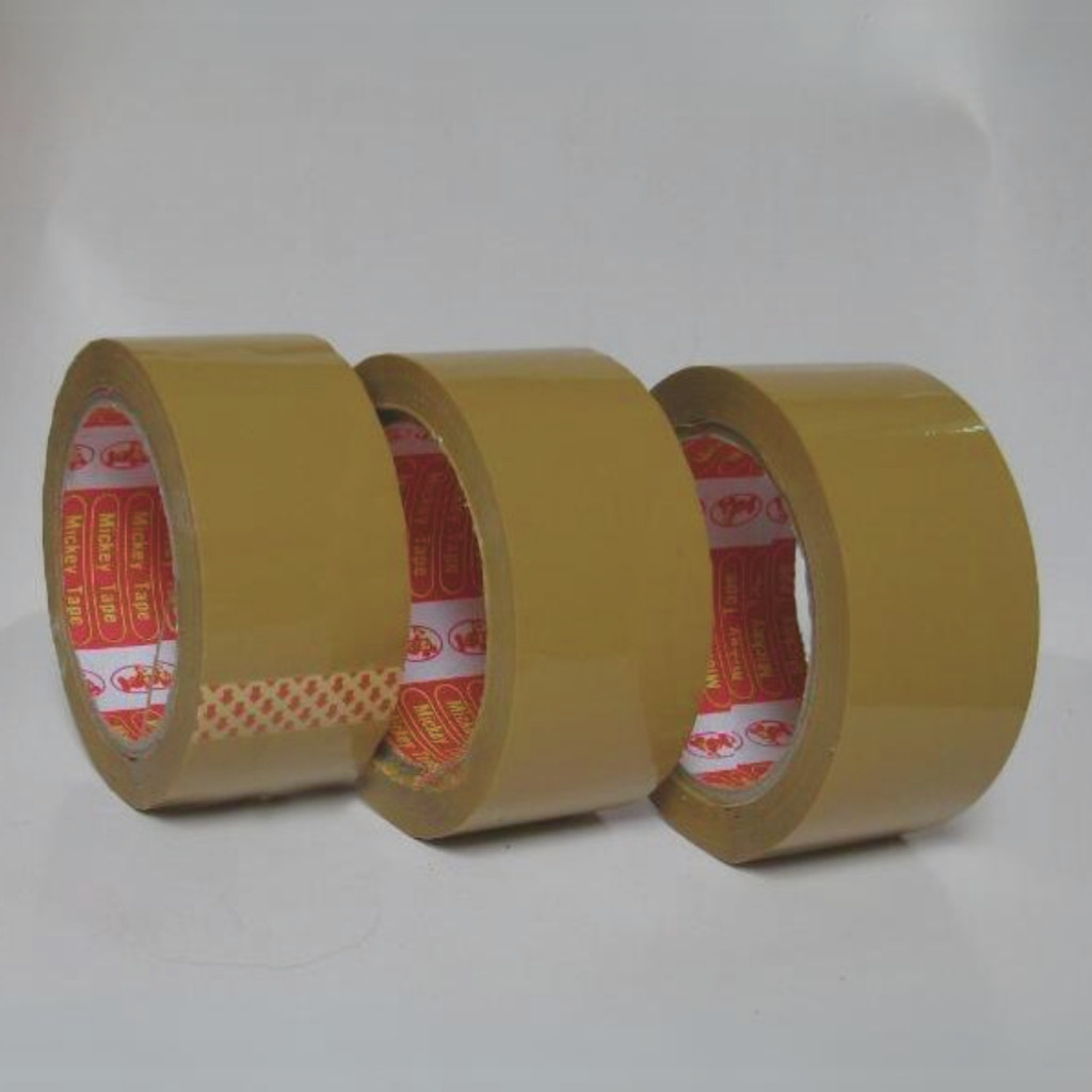 [ 2 CUỘN ] Băng keo vàng đục 48mm- 100yard, đóng gói, dán thùng hàng. -