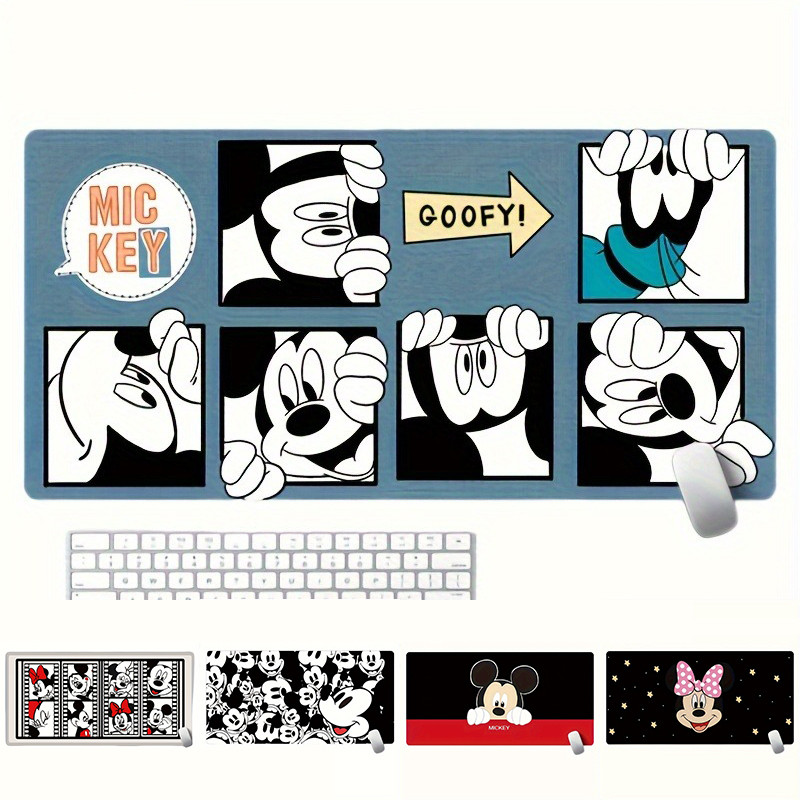 Disney Chuột Mickey Mousepad Chuột Lớn Miếng Lót Bàn Phím Chuột Thảm Thảm Chống Trơn Trượt Playmat Máy Tính Bàn Văn Phòng Thảm Để Bàn