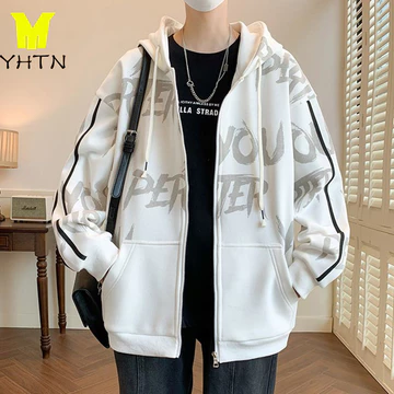 YHTN áo khoác nam hoodie khóa kéo nữ hodie zip hôdie chính hãng có dây hut boy phố khoát cho hoôdie chất lượng cao Sản phẩm mới sweater nỉ áo khoác hoodie nam