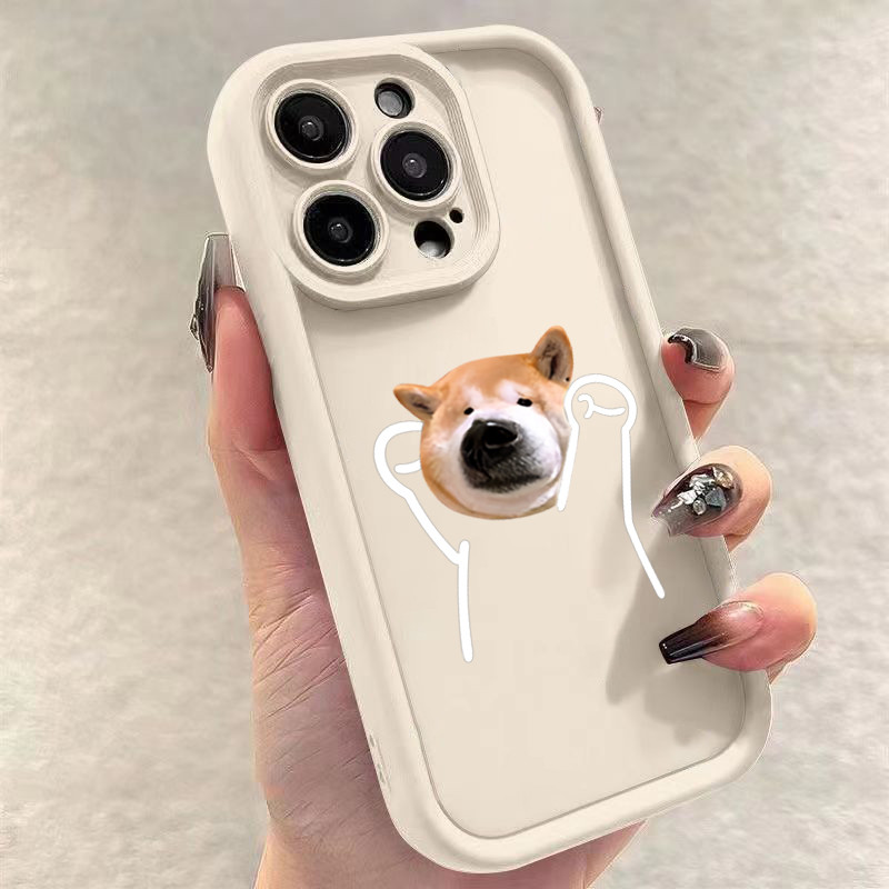 Vỏ Tương Thích Cho Samsung S25 S24 Ultra S24 S23 FE S22 S21 Plus S20 S21 FE Chó Mèo Dễ Thương Cặp Đôi Mắt Góc Chống Sốc Vỏ Silicon Mềm