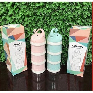 Hộp chia sữa, Hôp đựng thức ăn MISUTA chia sữa có 3 tầng hình chú voi
