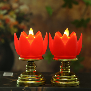 Đèn Hoa Sen Đặt Bàn Thờ Sử Dụng Pin, Đèn LED An Toàn Dành Cho Ban Thờ Phật Giáo