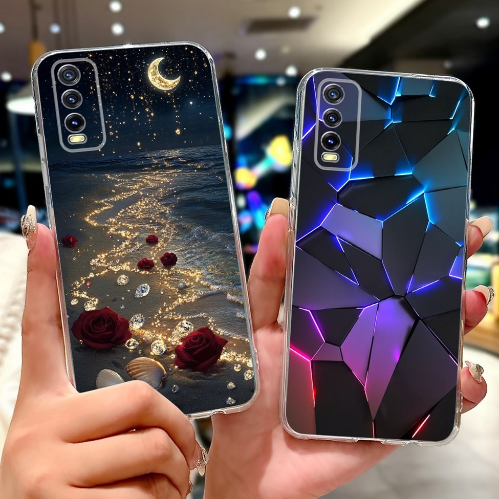 Vivo Y20 V2029 Ốp điện thoại Vivo Y20i V2027 V2032 Rõ Ràng Sang Trọng Bướm Tình Yêu Thời Trang Hoa Thoáng Mát Đẹp Trai Sư Tử Sơn