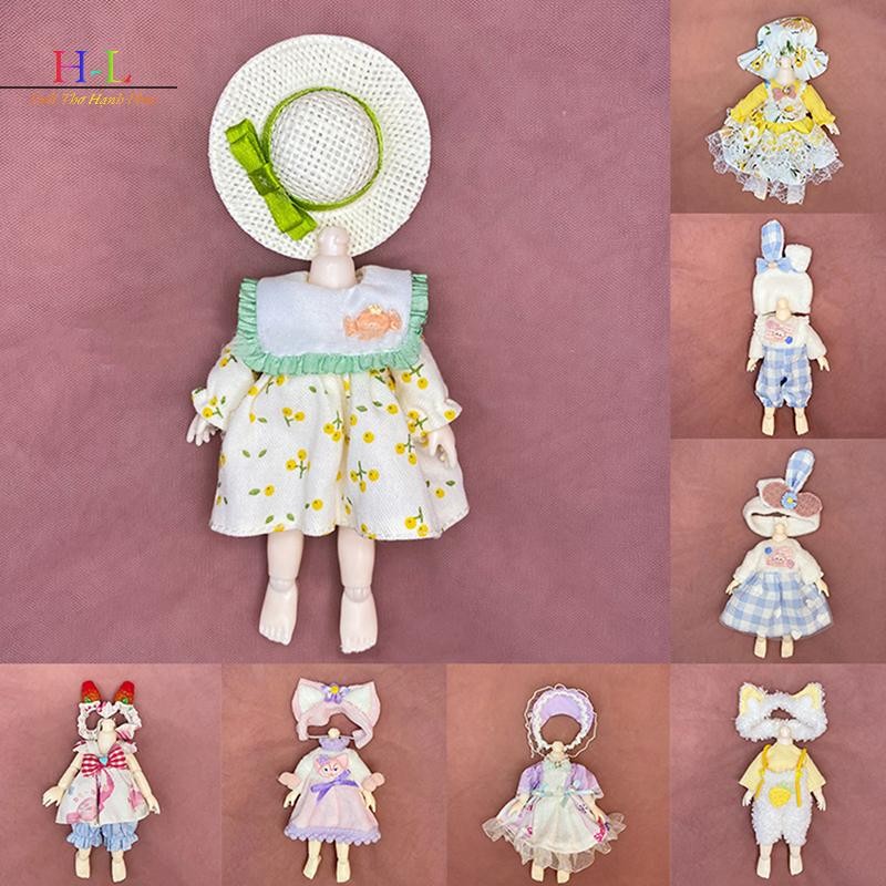 HL 1 Bộ Quần Áo Cho Búp Bê 16-17cm Bộ Đồ Thời Trang 1 / 12 hoặc 1 / 8 Váy Váy Búp Bê 6 Inch LMWU