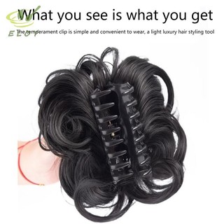 [ELOY] Bun Tóc Tổng Hợp Sống Động Như Thật Lộn Xộn Tóc Giả Hoa Bud Grip Kẹp Co Giãn Nữ Tóc Giả Miếng Lụa Nhiệt Độ Cao VN