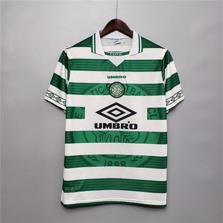 98 99 Celtic Home Retro Soccer Jersey Celts Football ÁO THUN 1998 1999