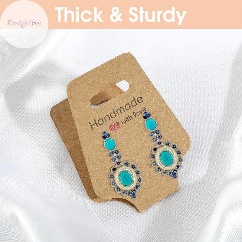 K2nightFee 100 Cái / lốc Vòng Cổ Thẻ Mặt Dây Chuyền DIY Handmade Gấp Cho Kẹp Tóc Vòng Tay Trưng Bày Trang Sức Giấy Tự Dính Thẻ VN