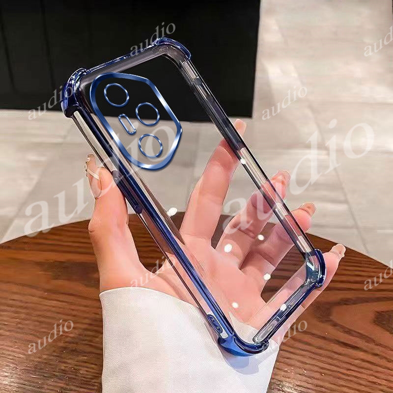 Ốp lưng trong suốt mạ góc chống sốc silicon mềm cho HONOR 400 Pro 5G