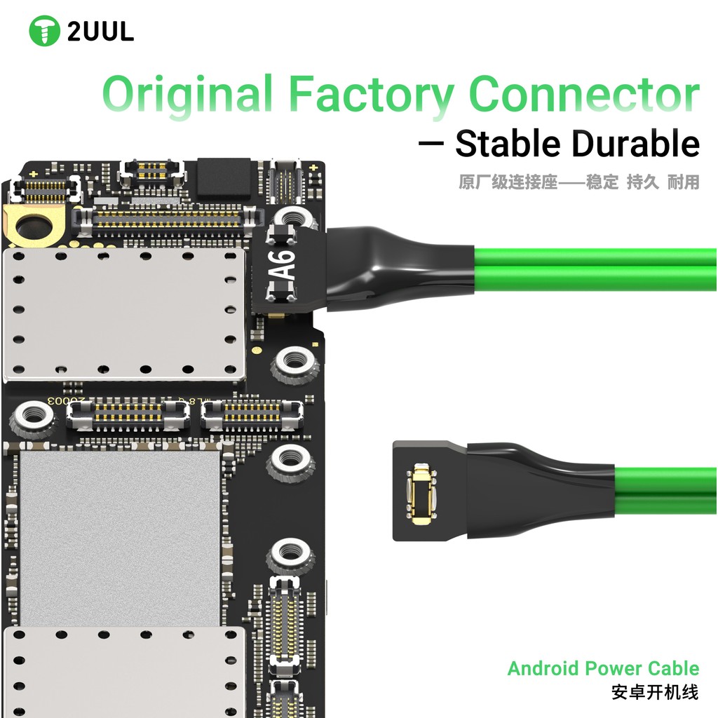2UUL PW04 Cáp Khởi Động Nguồn Android Cho Điện Thoại Xiaomi Cho Samsung Bo Mạch Chủ Kích Hoạt 19 Trong 1 Cáp Sửa Chữa Silicon Linh Hoạt