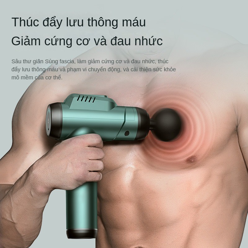 Fascia Súng Massage mini Điện Thư Giãn Cơ Bắp Máy Mát Xa Đa Tai Thông Minh Fascia Súng Nhà