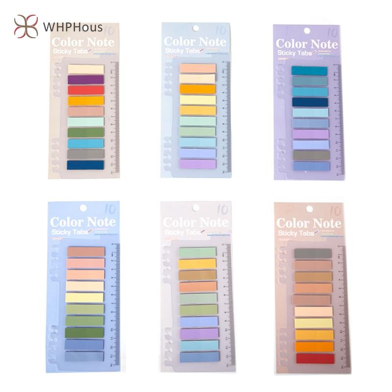 RUA 200 Tờ Morandi Dính Tab Dán Ghi Chú Tab Trang Đánh Dấu Dán Notepad Sách Ghi Chú Trường Văn Phòng Đồ Dùng Dễ Thương Mới