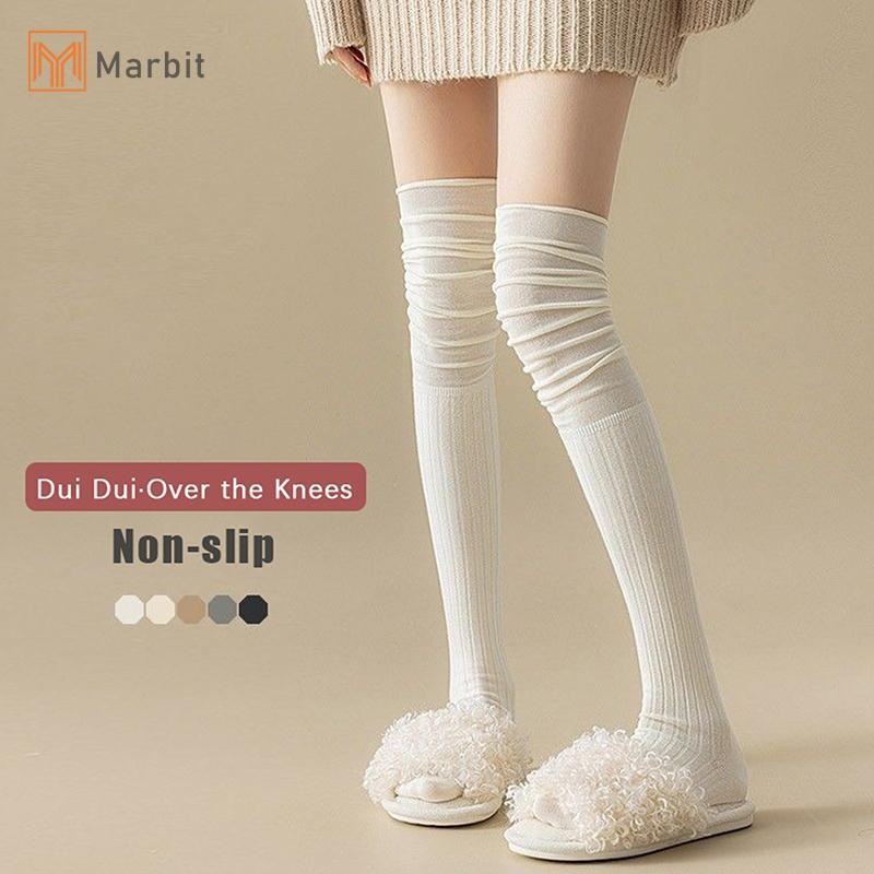 Marbit Màu Trơn Đùi Vớ Cao Cấp Nữ Hợp Thời Trang Trên Đầu Gối Nữ Tất Dài Nhiệt Ấm Cotton Ống Cao Quần Legging Mới