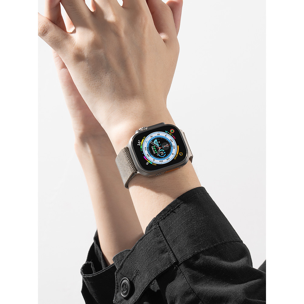 Dây đeo kim loại Milanese Loop cho Apple Watch Band Ultra 2 49mm 46mm 45mm 44mm 42mm 41mm 40mm 38mm Dây đeo đồng hồ bằng thép không gỉ cho iWatch Series 10 9 8 7 6 5 4 SE