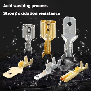 Thiết bị đầu cuối lắp NEAVERLER, Thiết bị đầu cuối uốn bằng đồng thau màu bạc vàng, Đầu nối dây cách điện tay áo