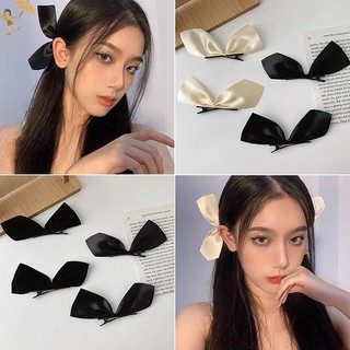 [GOU] 2 Cái / bộ Kẹp Tóc Màu Đen Cho Bé Gái Barrettes Phụ Kiện Tóc Dễ Thương Trẻ Em Ruy Băng Màu Người Phụ Nữ Kẹp Tóc Hairgrip VN