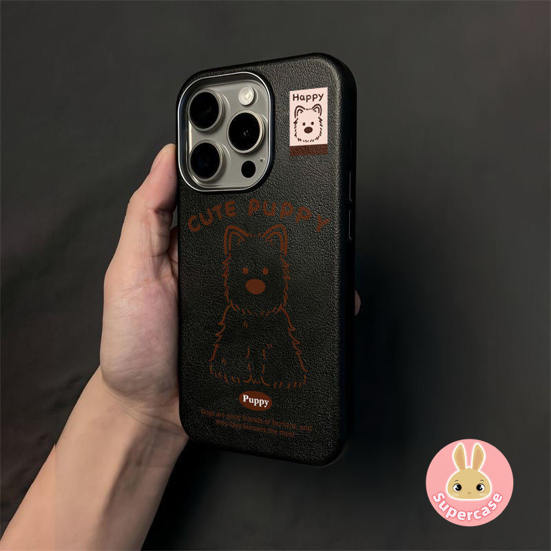 Ốp Điện Thoại Chó Con Dễ Thương Cho Infinix Hot 70 60 Pro Plus 60i 50 Smart 20 10 Note 60 50X 50S 50 Pro Plus 5G 4G Phim Hoạt Hình Mềm Đơn Giản Chống Sốc Tây Nguyên Da PU