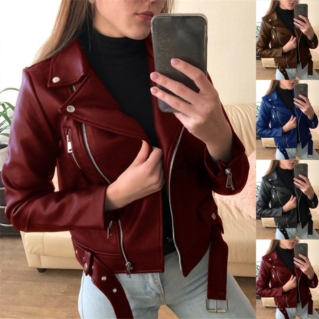 Xia| Áo khoác Biker Dây kéo Fly