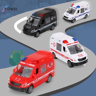 YOWEI Bệnh Viện Cứu Hộ Xe Cứu Hộ Xe Ô Tô Kim Loại Mô Hình Kéo Lại Âm Thanh Và Hợp Kim Ánh Sáng Diecast Đồ Chơi Ô Tô Cho Trẻ Em Bé Trai Quà Tặng VN