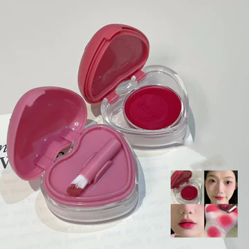 Herorange Dễ Thương Hàn Quốc Tình Yêu Môi Bùn Matte Lip Glaze Đóng Hộp Son Môi Khỏa Thân Môi Và Cheek Dual Blush