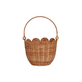 Mandyhome Bắc Âu Mây Tulip Hình Hoa Giỏ Chứa Đồ Trẻ Em Ngoài Trời Di Động Giỏ Dã Ngoại Giỏ Đựng Đồ Dệt Tay