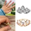 BTF Bé Gái Trái Tim Niche Rỗng Nhẫn Nữ Bạn Gái Nhẫn Zircon Mở Nhẫn