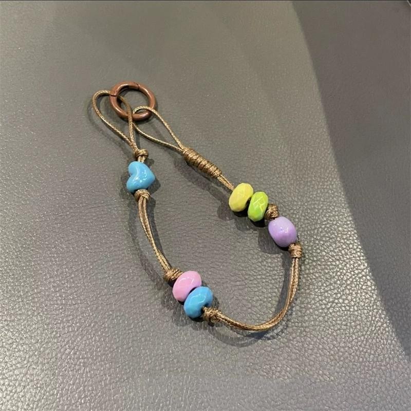 Ngôi Sao Gỗ Điện Thoại Di Động Retro Dây Thiết Kế Tay Đính Hạt Giá Trị Cao Dây Chuyền Điện Thoại Di Động