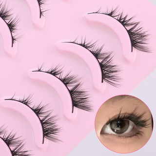 DIY Fox Eyes Effect Winged Thick Full Strip Lông Mi Giả - Nhẹ Thoải Mái Lông Mi Người Mới Bắt Đầu Mắt Dụng Cụ Trang Điểm