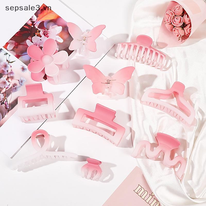 # VN # Cherry Blossom Frosted Grab Clip Tươi Đa Năng Kẹp Chảo Tóc Lấy Trang Sức.