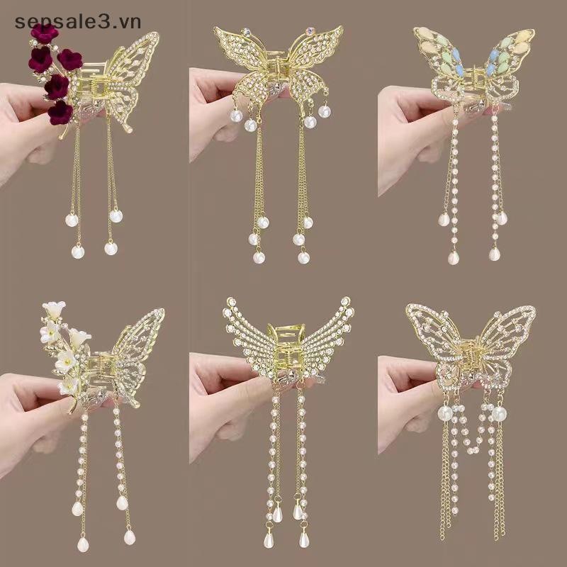 # VN # Vuốt Tóc Vuốt Viền Tinh Tế Hàn Quốc Mới Đuôi Ngựa Bím Tóc Ngọc Trai Kẹp Tóc Cô Gái Cua Mũ Kim Loại Quà Tặng.