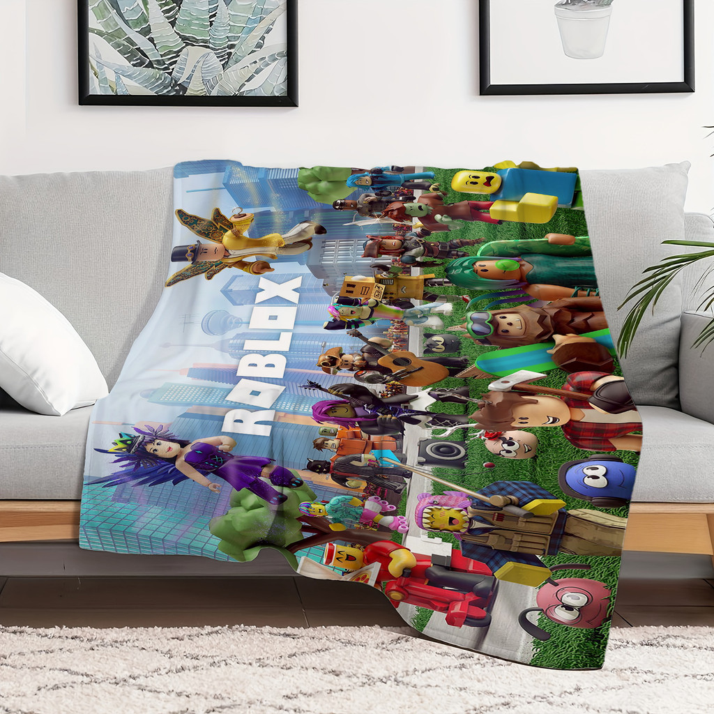 Chăn Flannel Roblox Một Mặt In Flannel Chăn Điều Hòa Không Khí Chăn