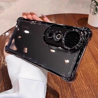 Ốp Điện Thoại Mạ Trong Suốt Cho Vivo V50 V40 V30 Pro V30Pro V40Pro V 30 V 40 VivoV50 5G Vỏ Bảo Vệ Camera Chống Rơi Túi Khí Lấp Lánh Chống Sốc Ốp Lưng Silicon Mềm
