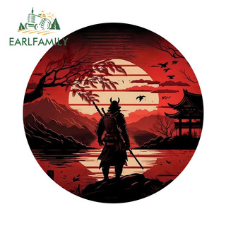 EARLFAMILY 13cm Samurai Chiến Binh Nhật Bản Dán Xe Hơi Cá Tính Chống Thấm Nước Vinyl Đề Can Thích Hợp Cho Ván Trượt Xe Máy Kính Chắn Gió Laptop