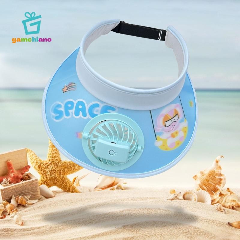 Mũ che nắng có quạt 3 cấp độ gió Mũ chống nắng thông thường tích hợp quạt
