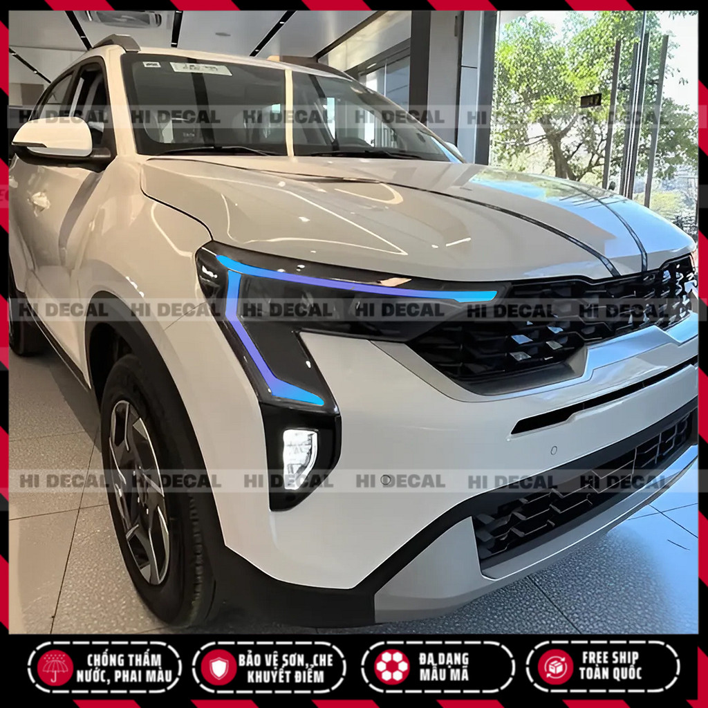 Tem dán đèn Sonet 2024-2025, decal trang trí xe chống thấm nước, bền màu, chịu nhiệt tốt