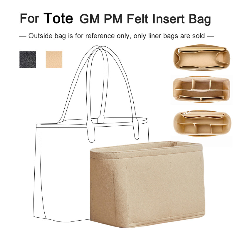 Evertoner Nỉ Chèn Tổ Chức Cho Tote GM PM Mini Du Lịch Mỹ Phẩm Lót Túi Shaper