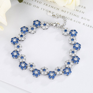 Châu Âu Mỹ ins Phong Cách Mới Kim Cương Xanh Zircon Hoa Phù Hợp Với Nữ